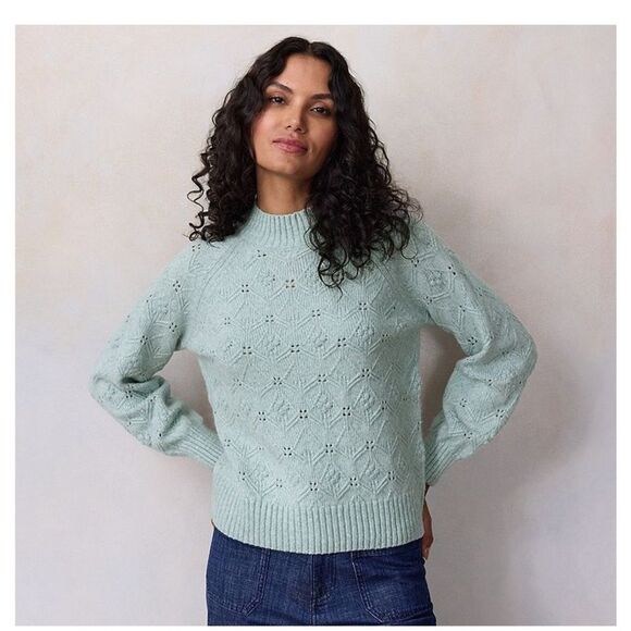 LC Lauren Conrad Sweaters - Lauren Conrad Balloon Sleeve Mock Neck Sweater